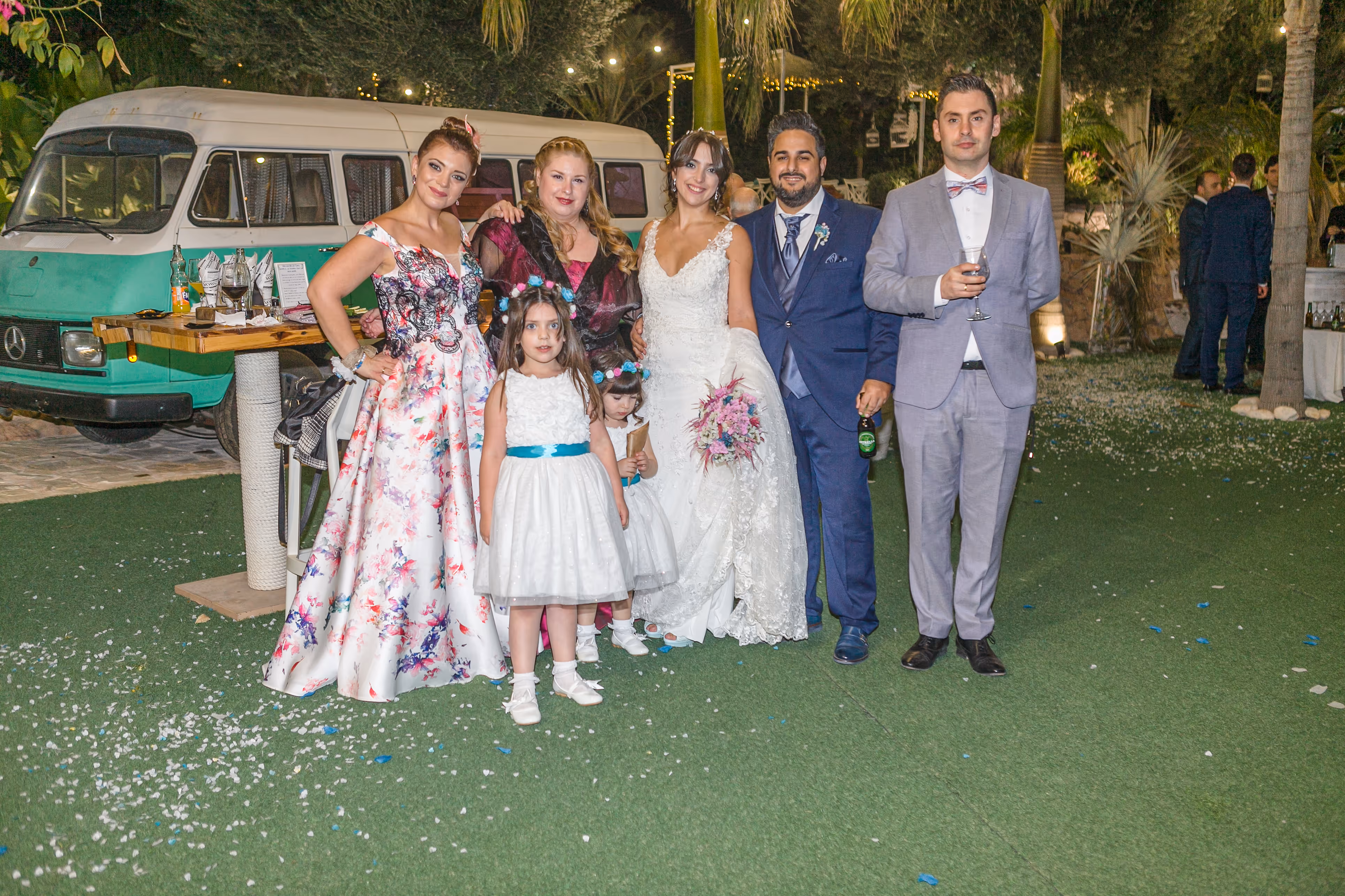 Familia novia coctel